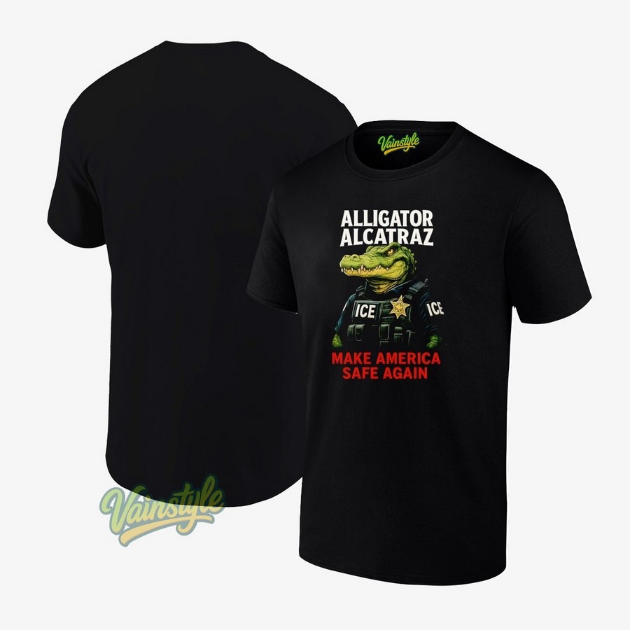Alligator Alcatraz Ice Sheriff Gator T-Shirt Alligator Alcatraz Ice Sheriff Gator T-Shirt