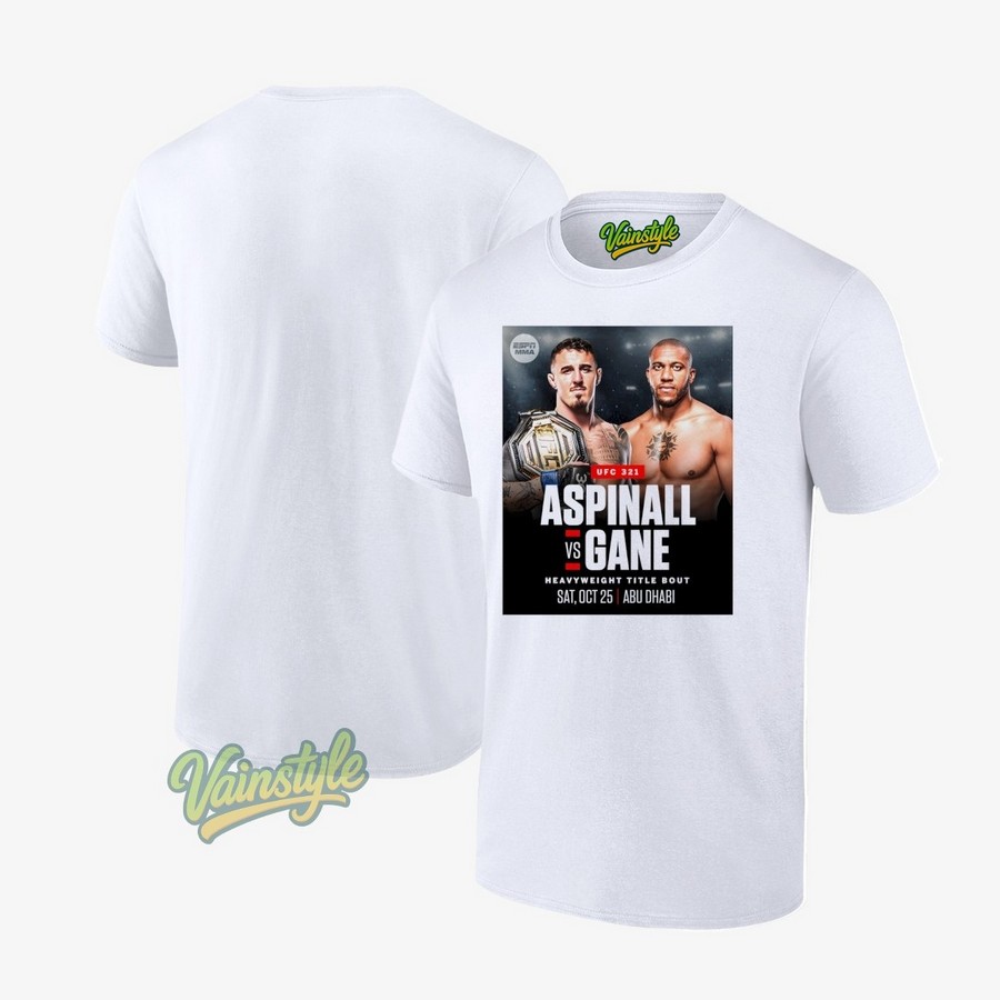 Aspinall Vs Gane Heavyweight Title Bout UFC On October 25 2025 In Abu Dhabi T-Shirt Aspinall Vs Gane Heavyweight Title Bout UFC On October 25 2025 In Abu Dhabi T-Shirt