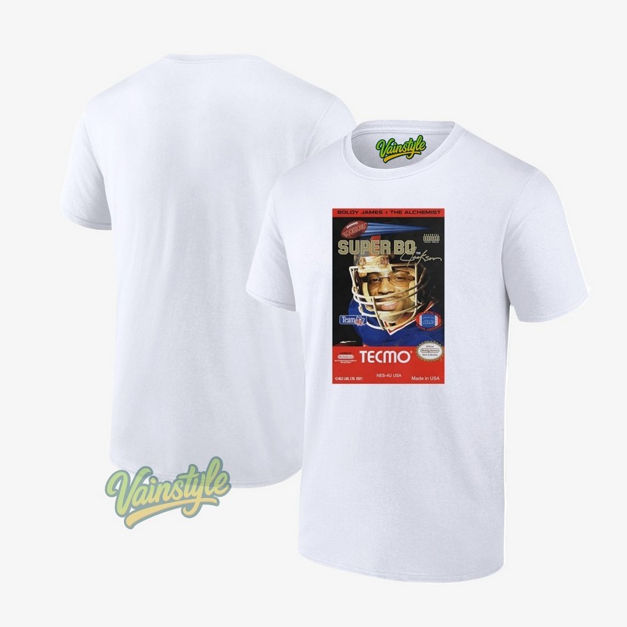 Boldy James Super Tecmo Bo Jackson signature T-Shirt Boldy James Super Tecmo Bo Jackson signature T-Shirt