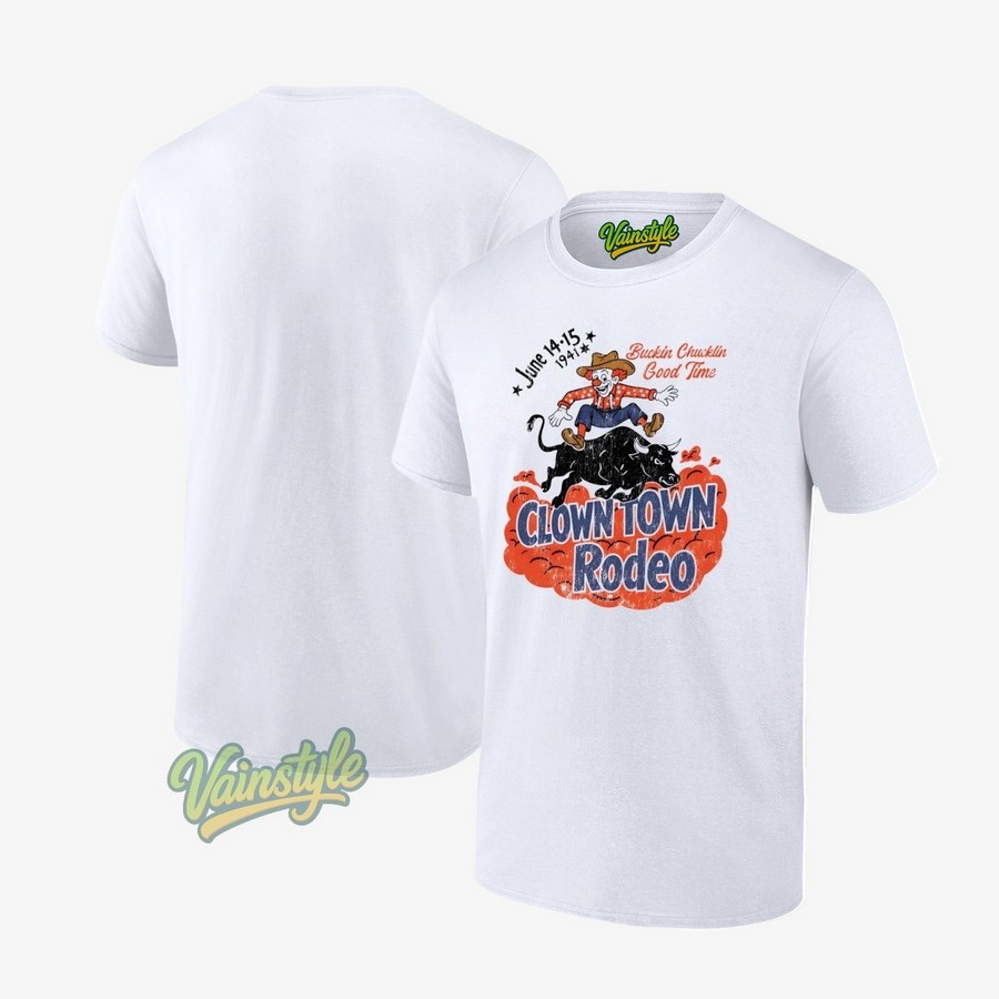 Buckin Chucklin Good Time Clown Town Rodeo T-Shirt Buckin Chucklin Good Time Clown Town Rodeo T-Shirt