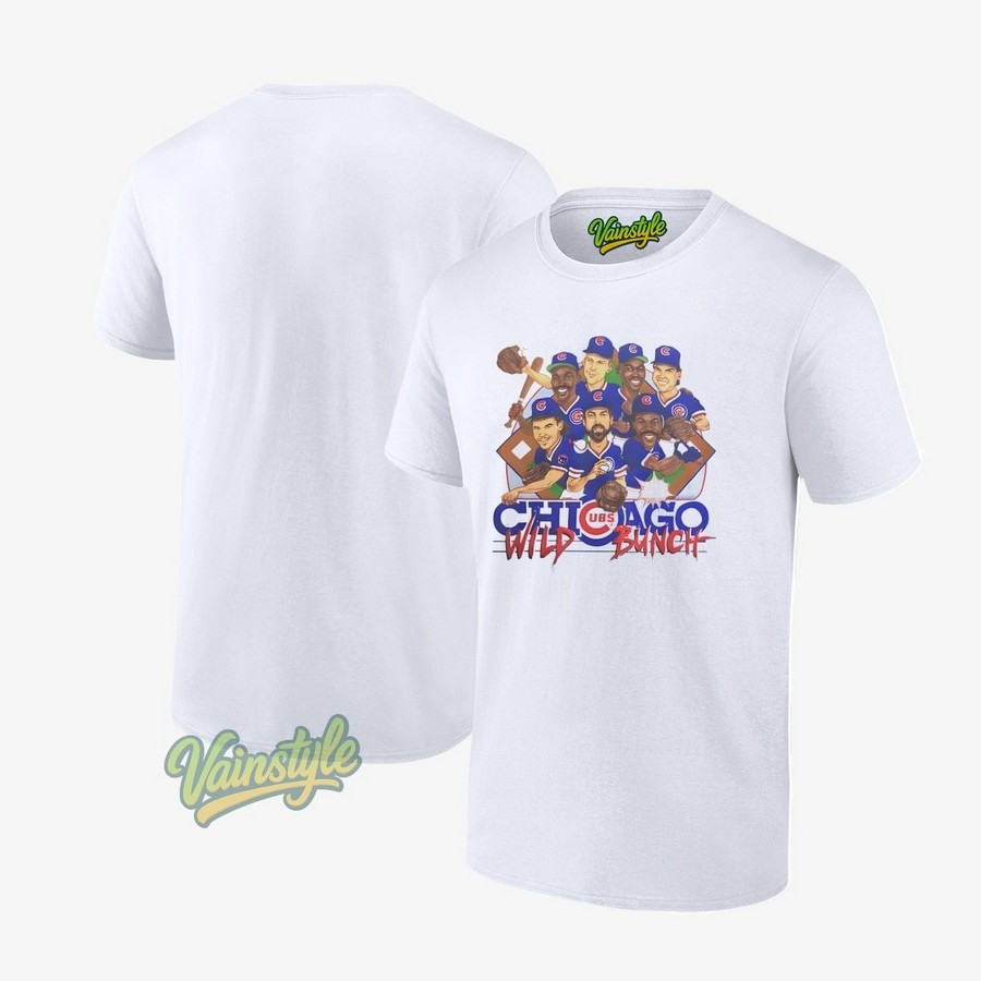 Chicago Cubs Wild Bunch Caricature Chibi T-Shirt Chicago Cubs Wild Bunch Caricature Chibi T-Shirt