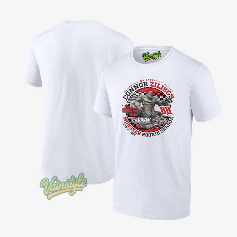 Connor Zilisch Dover motor speedway winner Checkered flag signature T-Shirt Connor Zilisch Dover motor speedway winner Checkered flag signature T-Shirt