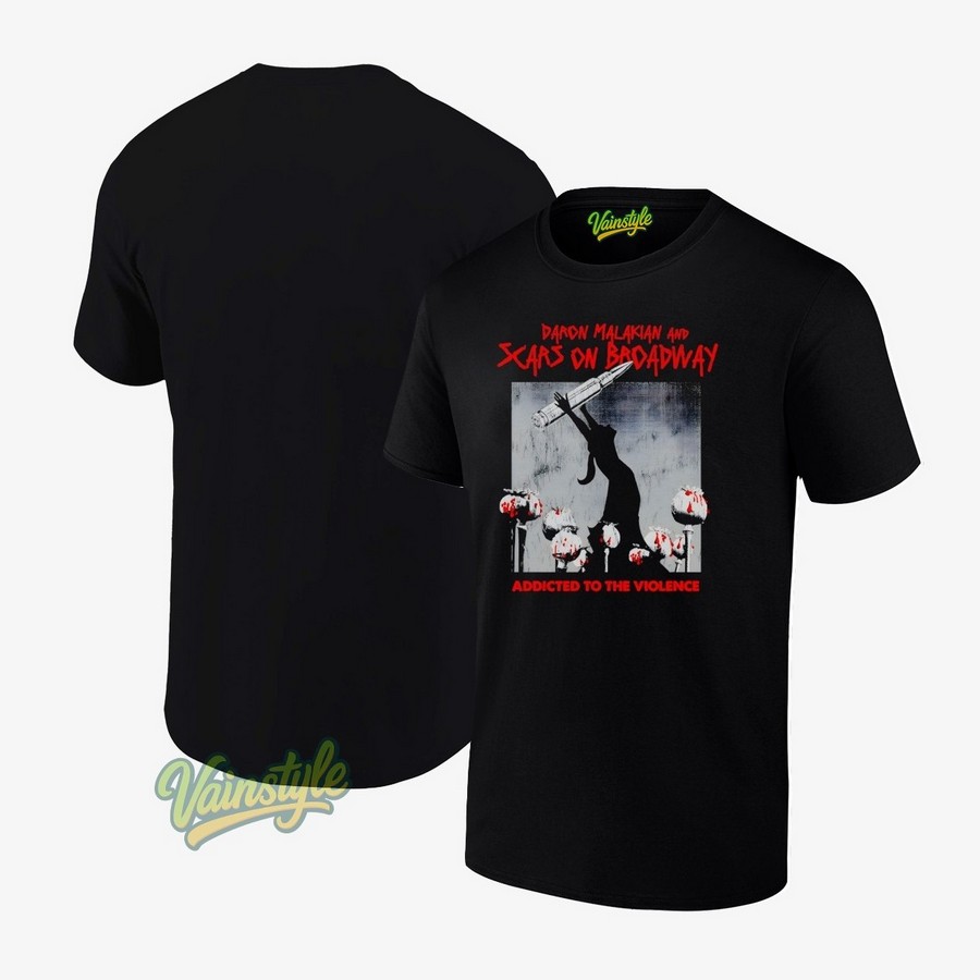 Daron Malakian And Scars On Broadway Addicted To The Violence T-Shirt Daron Malakian And Scars On Broadway Addicted To The Violence T-Shirt