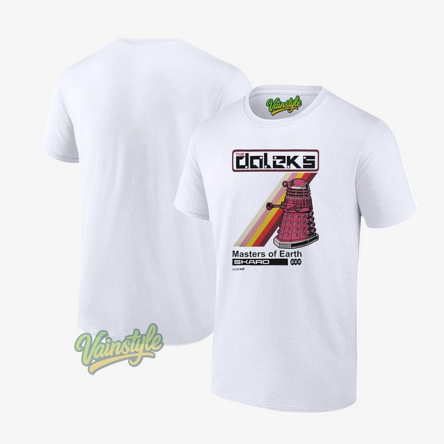 Doctor Who Merchandise SDCC Daleks Masters Of Earth T-Shirt Doctor Who Merchandise SDCC Daleks Masters Of Earth T-Shirt