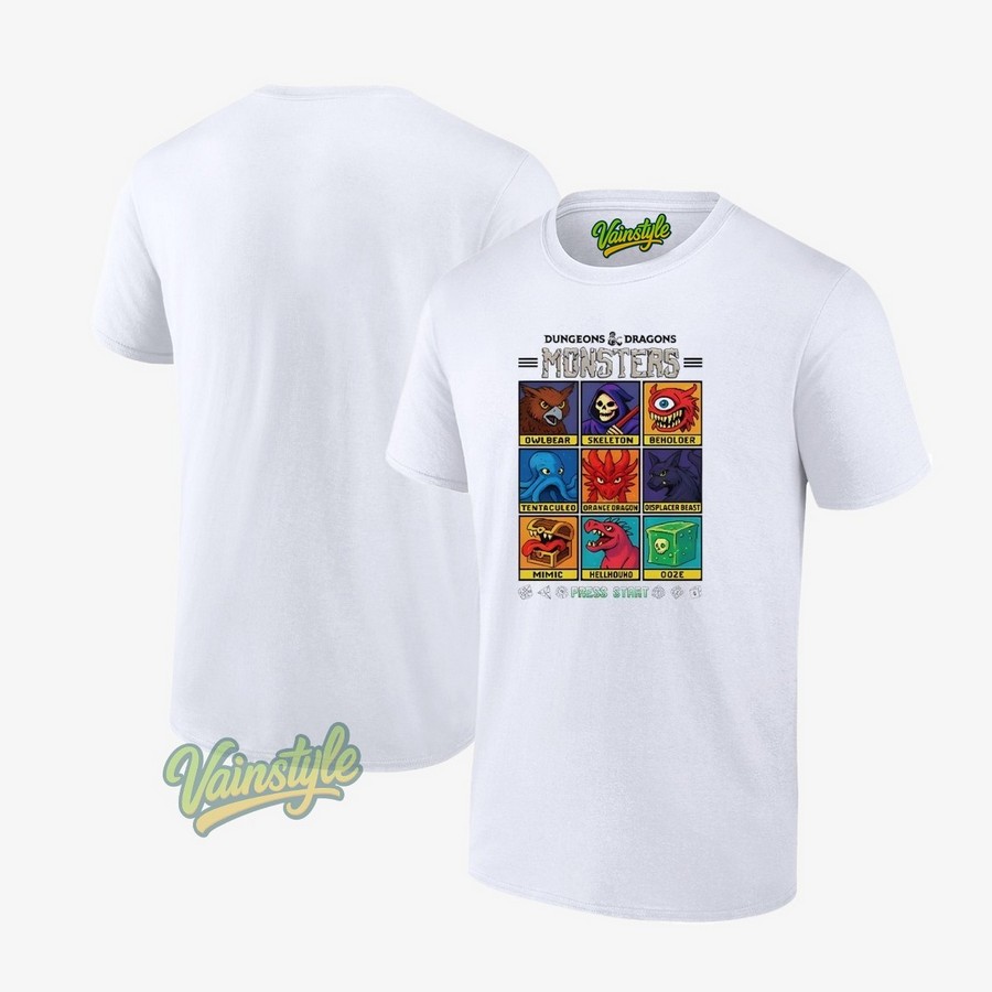Dungeons And Dragons Wizards Of The Coast Monster Select Menu T-Shirt Dungeons And Dragons Wizards Of The Coast Monster Select Menu T-Shirt