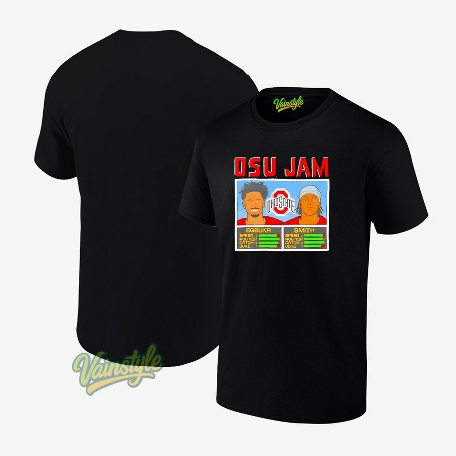 Egbuka And Smith Ohio State Buckeyes OSU Jam T-Shirt Egbuka And Smith Ohio State Buckeyes OSU Jam T-Shirt