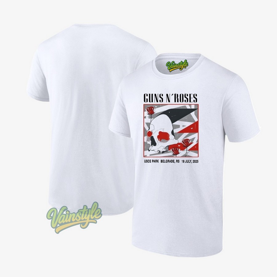 Guns N' Roses 18 July 2025 Belgrade RS Tour T-Shirt Guns N' Roses 18 July 2025 Belgrade RS Tour T-Shirt