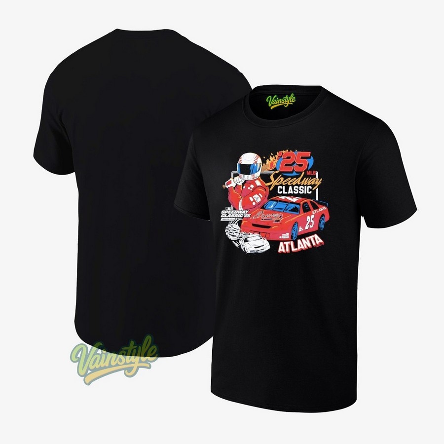 Homage 2025 MLB Speedway Atlanta Braves T-Shirt Homage 2025 MLB Speedway Atlanta Braves T-Shirt