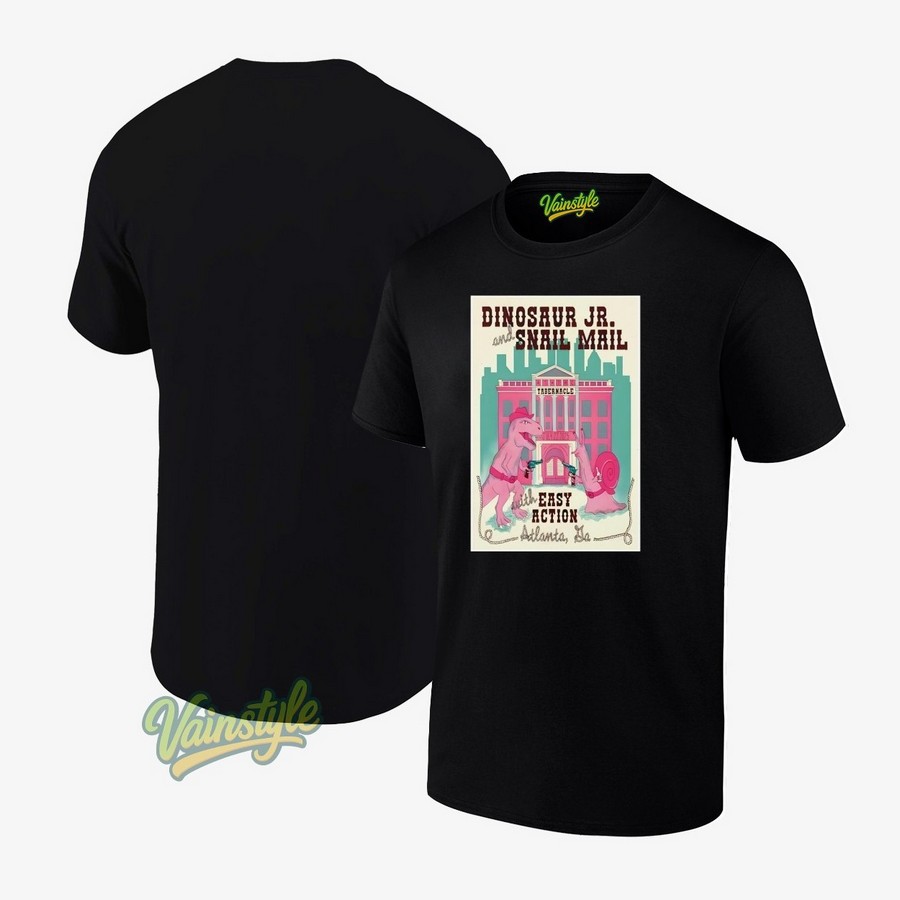 July 22 2025 Tour Dinosaur JR. And Snail Mail Easy Action Atlanta SA Poster T-Shirt July 22 2025 Tour Dinosaur JR. And Snail Mail Easy Action Atlanta SA Poster T-Shirt