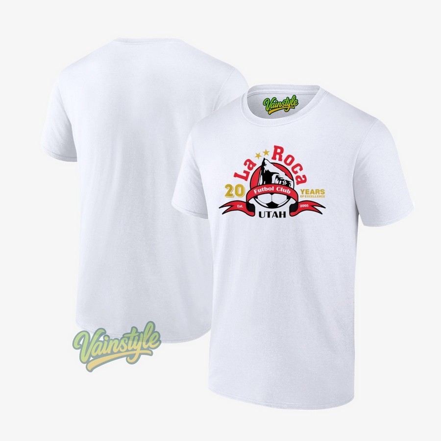 La Roca Futbol Club 20 Years Of Excellence Utah T-Shirt La Roca Futbol Club 20 Years Of Excellence Utah T-Shirt