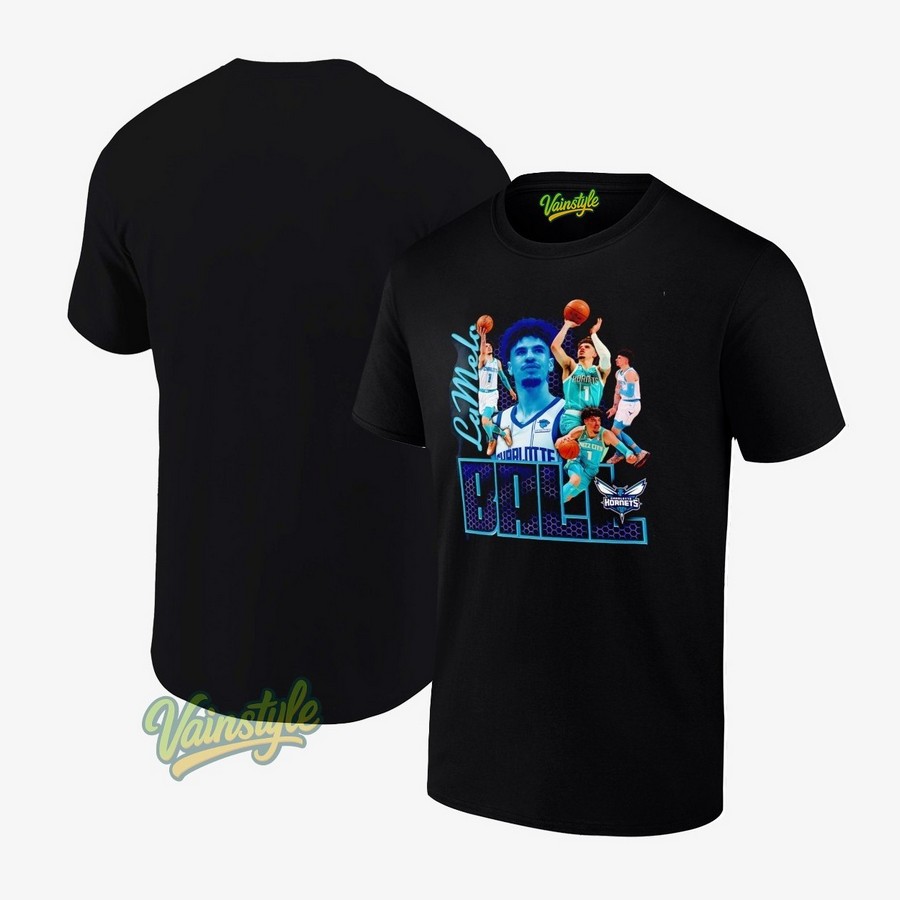 LaMelo Ball Black Charlotte Hornets Notorious T-Shirt LaMelo Ball Black Charlotte Hornets Notorious T-Shirt