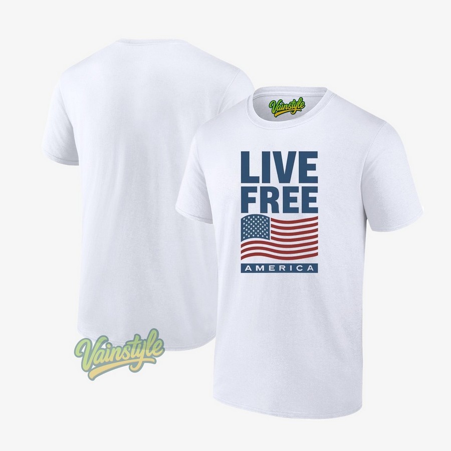 Live free America flag T-Shirt Live free America flag T-Shirt