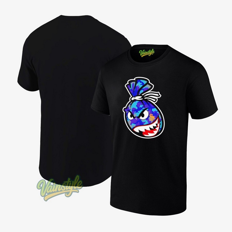 Million Dolla Motive Camo Money Bag Aqua T-Shirt Million Dolla Motive Camo Money Bag Aqua T-Shirt