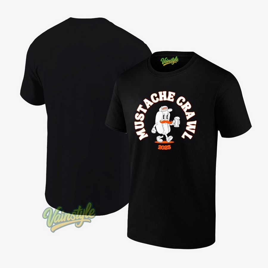 Mustache Crawl 2025 Hot Dog T-Shirt Mustache Crawl 2025 Hot Dog T-Shirt
