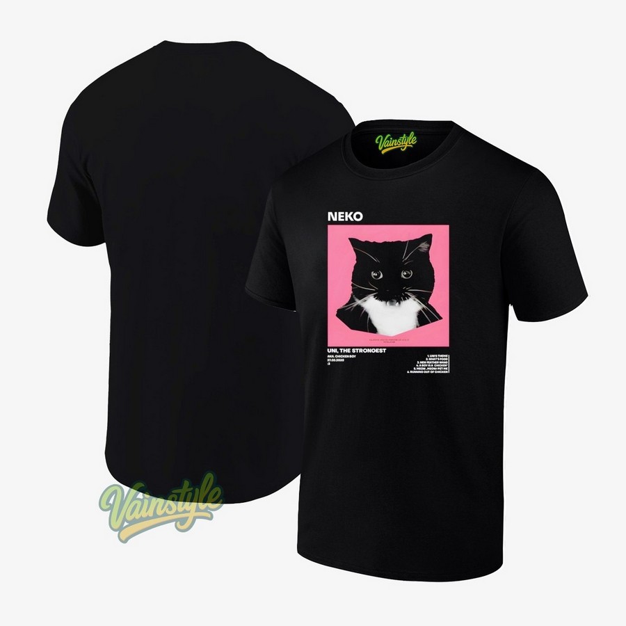 Neko Uni The Strongest Pink Cat T-Shirt Neko Uni The Strongest Pink Cat T-Shirt