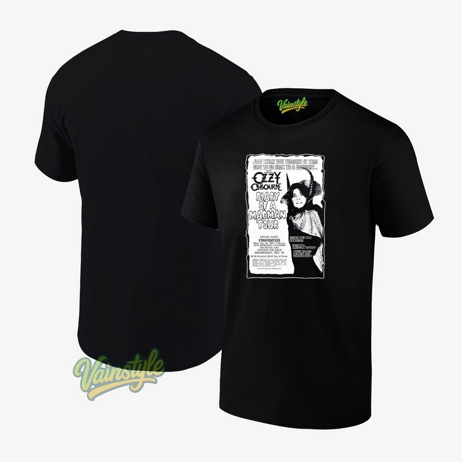 Ozzy Des Moines Diary Of A Madman Tour T-Shirt Ozzy Des Moines Diary Of A Madman Tour T-Shirt