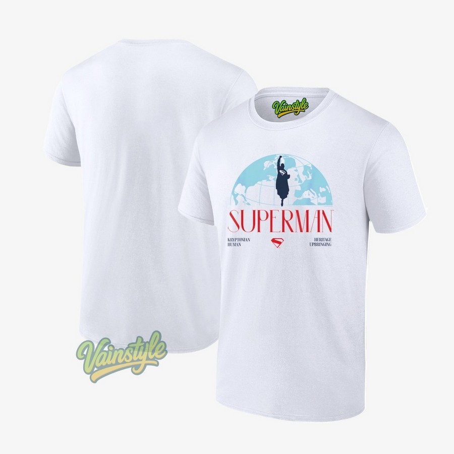 Superman Kryptonian Human Heritage Upbringing Logo T-Shirt Superman Kryptonian Human Heritage Upbringing Logo T-Shirt