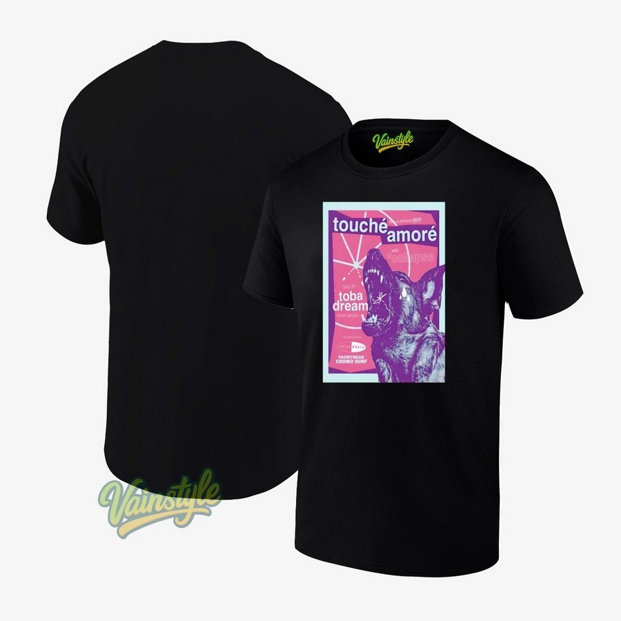 Touche Amore 21 July 2025 Toba Dream Jakarta Poster T-Shirt Touche Amore 21 July 2025 Toba Dream Jakarta Poster T-Shirt