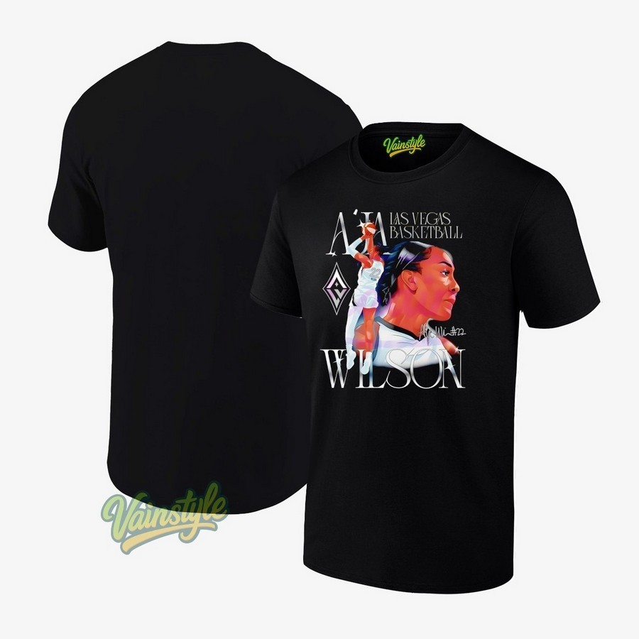 A'ja Wilson Prestige Las Vegas Aces Basketball Signature Unisex T-Shirt A'ja Wilson Prestige Las Vegas Aces Basketball Signature Unisex T-Shirt