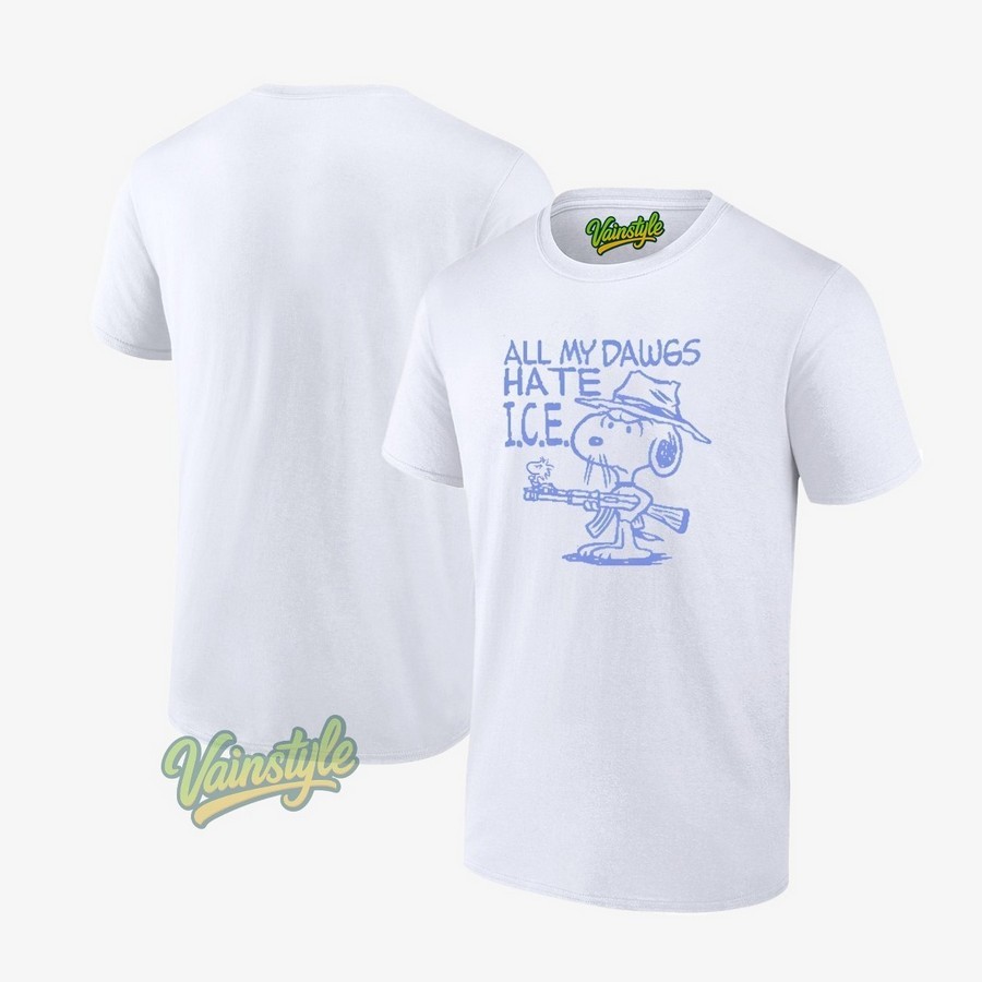 All My Dawgs Hate Ice Snoopy And Woodstock Unisex T-Shirt All My Dawgs Hate Ice Snoopy And Woodstock Unisex T-Shirt