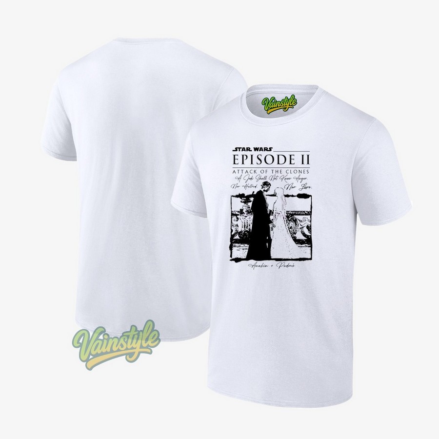 Attack Of The Clones Star Wars Anakin Padme Amidala T-Shirt Attack Of The Clones Star Wars Anakin Padme Amidala T-Shirt
