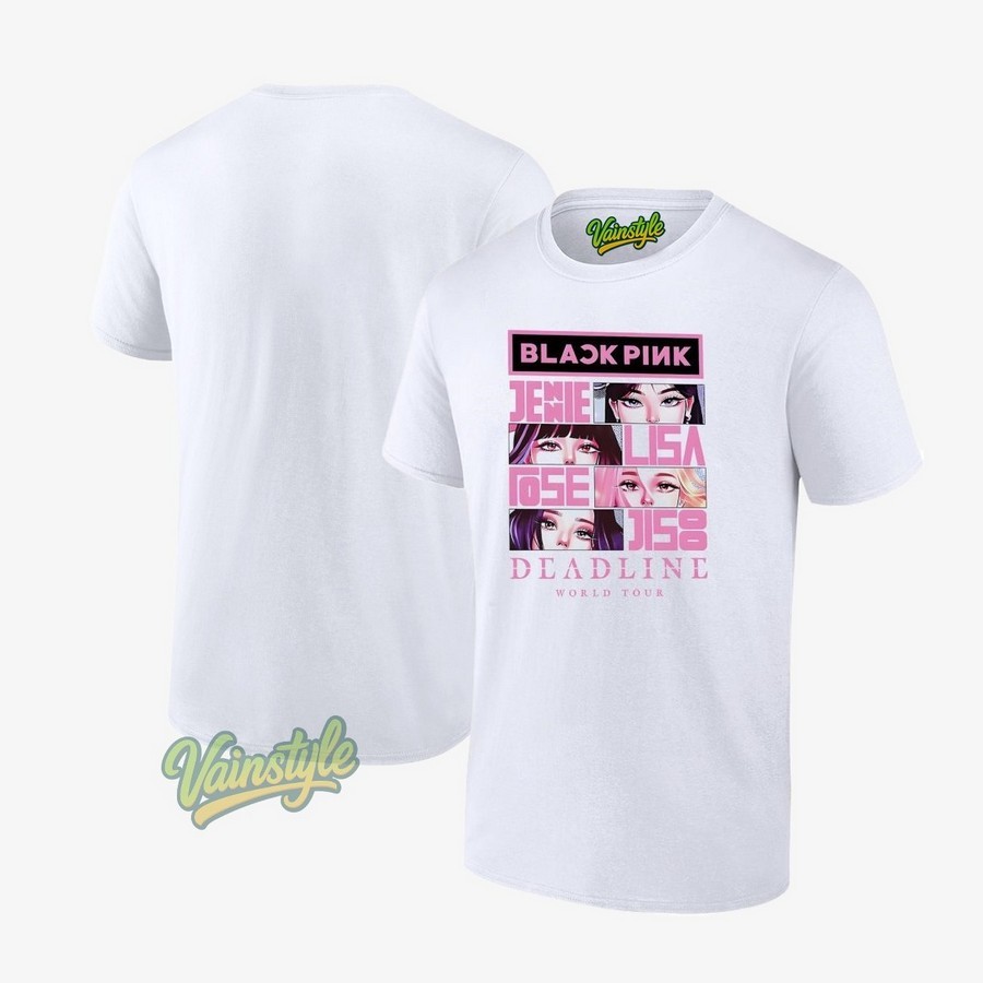 Blackpink Deadline World Tour Jennie Lisa Rose Jisoo T-Shirt Blackpink Deadline World Tour Jennie Lisa Rose Jisoo T-Shirt