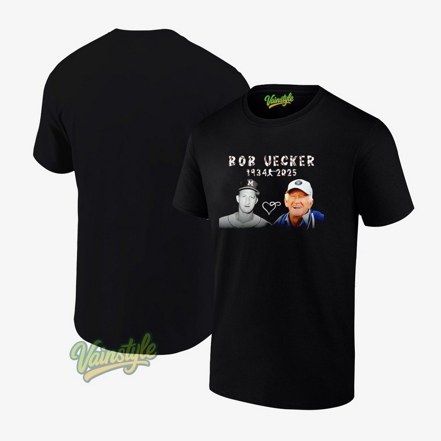 Bob Uecker Tribute 1934-2025 Milwaukee Brewers T-Shirt Bob Uecker Tribute 1934-2025 Milwaukee Brewers T-Shirt