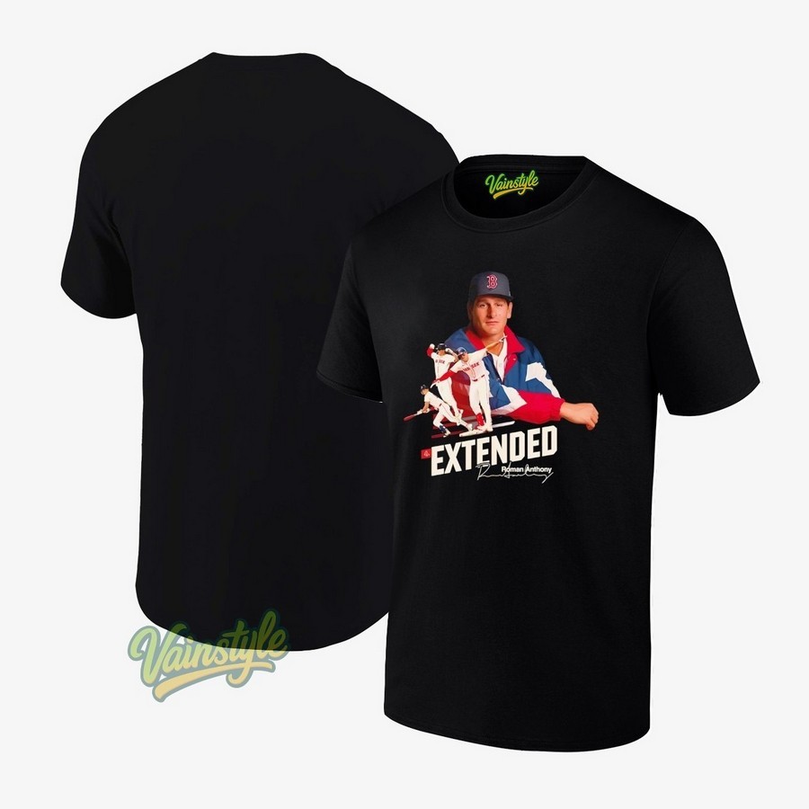 Boston Red Sox Extended Roman Anthony Signature Signature Unisex T-Shirt Boston Red Sox Extended Roman Anthony Signature Signature Unisex T-Shirt