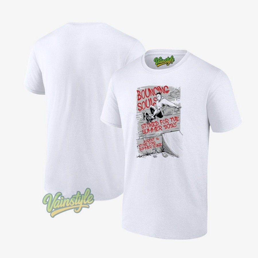 Bouncing Souls Aug 16 2025 Stone Pony Summer Stage in Asbury Park NJ Poster T-Shirt Bouncing Souls Aug 16 2025 Stone Pony Summer Stage in Asbury Park NJ Poster T-Shirt