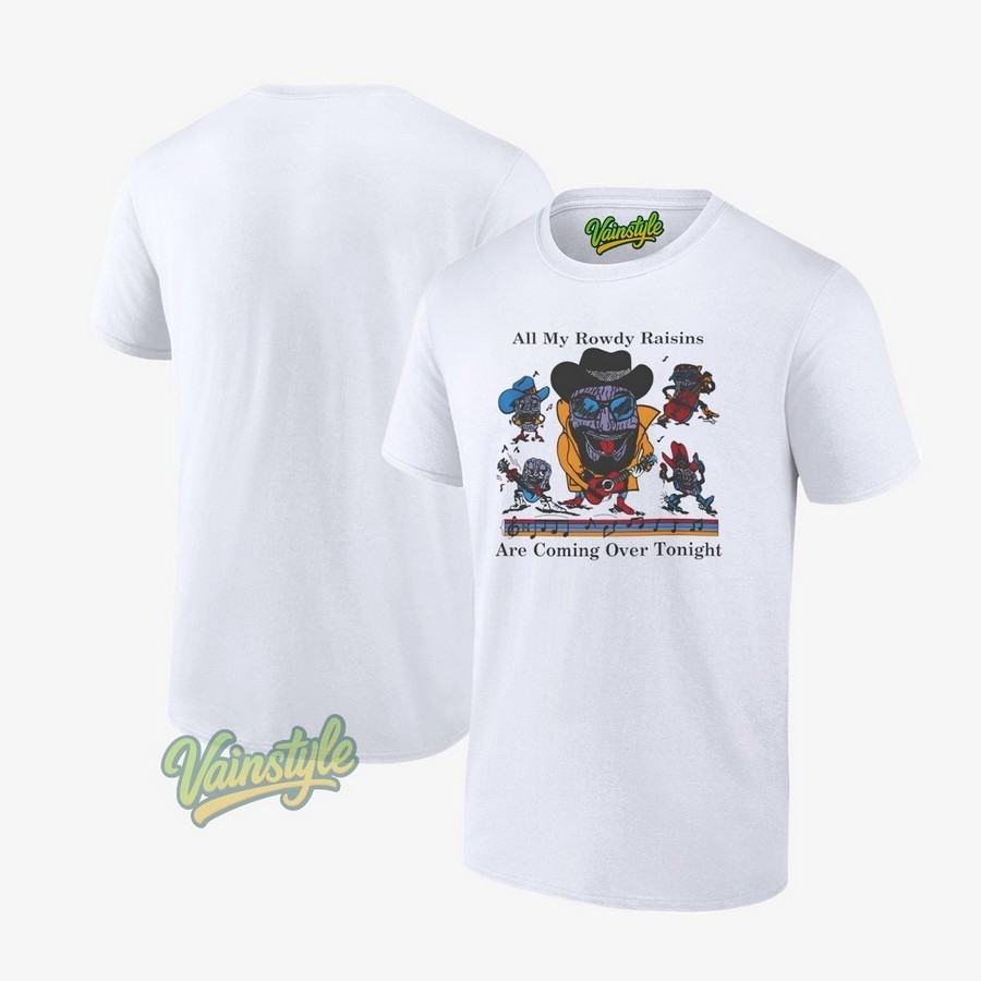 California Raisins All My Rowdy Raisins Hank Williams Jr. T-Shirt California Raisins All My Rowdy Raisins Hank Williams Jr. T-Shirt