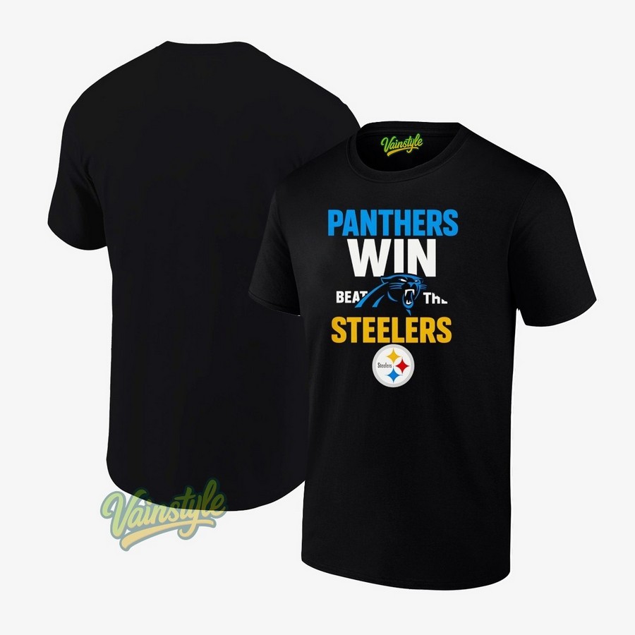 Carolina Panthers Victory Beat The Steelers 2025 T-Shirt Carolina Panthers Victory Beat The Steelers 2025 T-Shirt