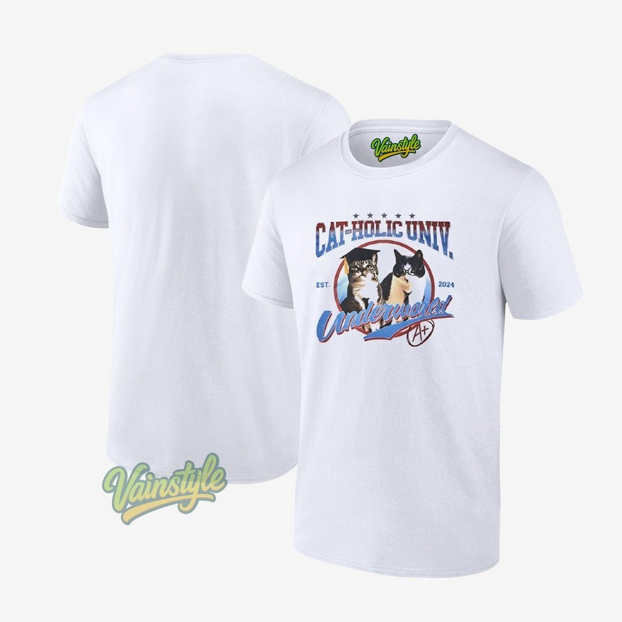 Cat-holic Univ underworld est 2024 T-Shirt Cat-holic Univ underworld est 2024 T-Shirt