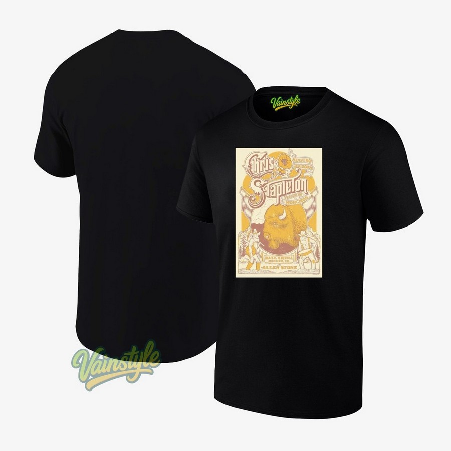 Chris Stapleton 8-23-2025 Ball Arena In Denver CO Poster T-Shirt Chris Stapleton 8-23-2025 Ball Arena In Denver CO Poster T-Shirt