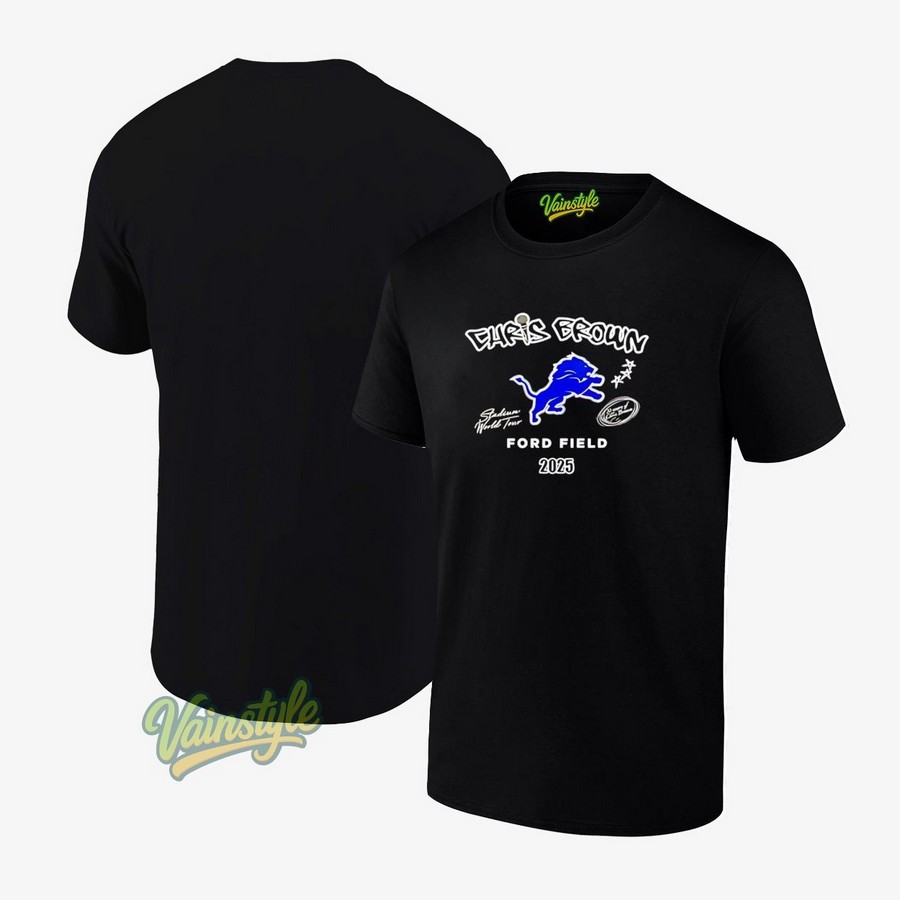 Detroit Lions Chris Brown Breezy Bowl XX Tour T-Shirt Detroit Lions Chris Brown Breezy Bowl XX Tour T-Shirt