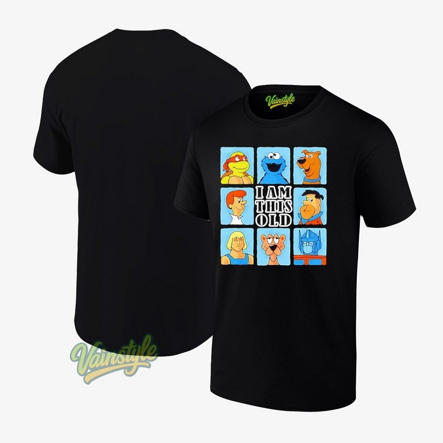 Gen X Cartoon Old I Am This Old T-Shirt Gen X Cartoon Old I Am This Old T-Shirt