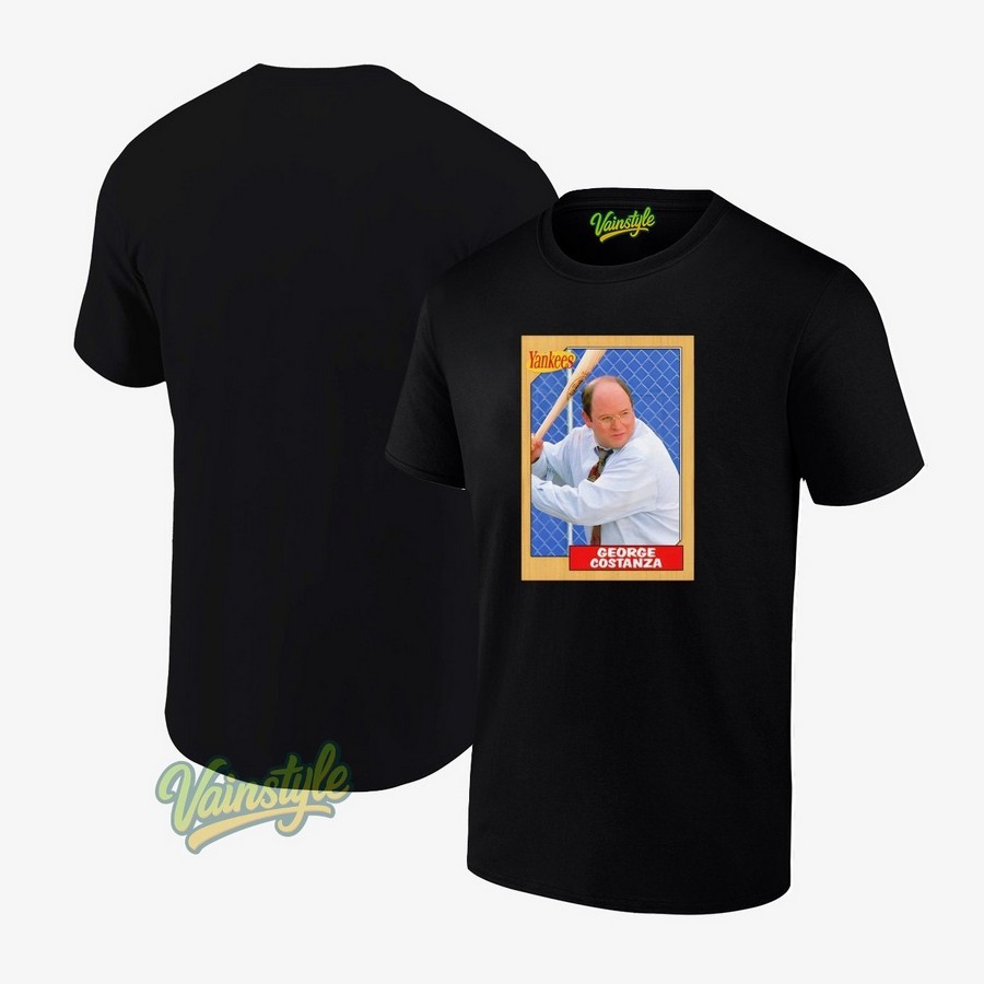 George Costanza Baseball Card Yankees T-Shirt George Costanza Baseball Card Yankees T-Shirt