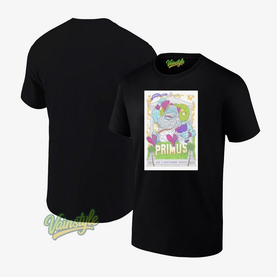 Greek Theatre Los Angeles CA Primus 8-6-2025 Poster Unisex T-Shirt Greek Theatre Los Angeles CA Primus 8-6-2025 Poster Unisex T-Shirt