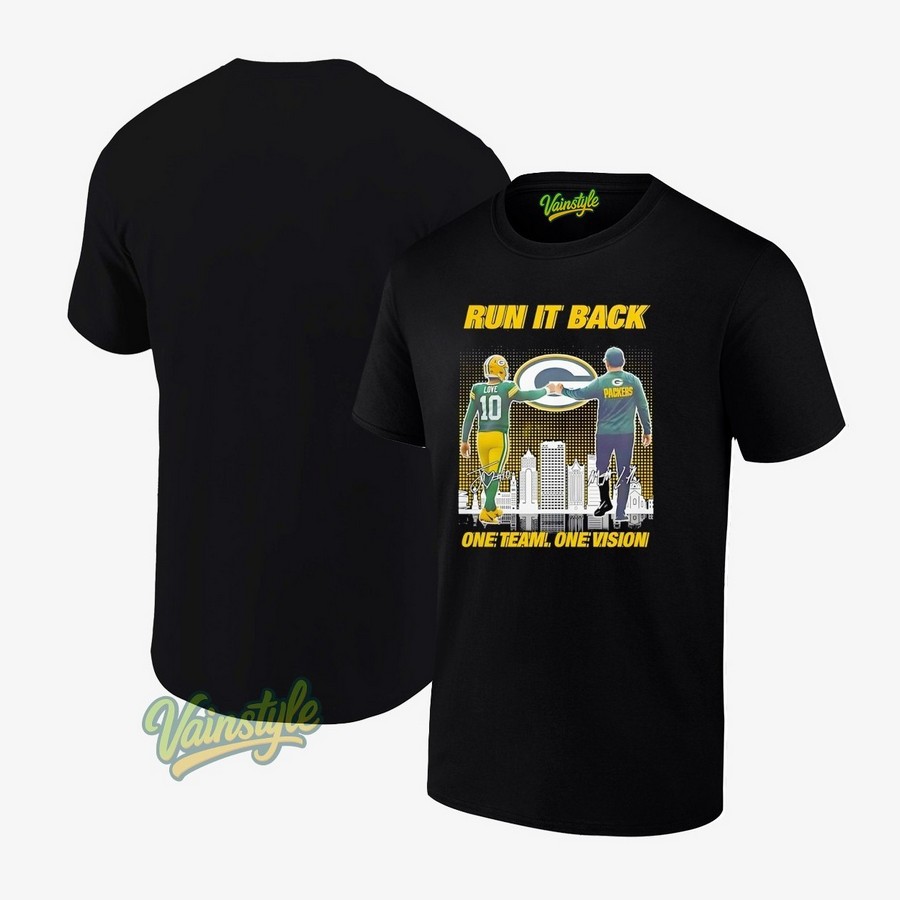 Green Bay Packers Run It Back One Team One Vision Jordan Love Matt Lafleur Signatures T-Shirt Green Bay Packers Run It Back One Team One Vision Jordan Love Matt Lafleur Signatures T-Shirt