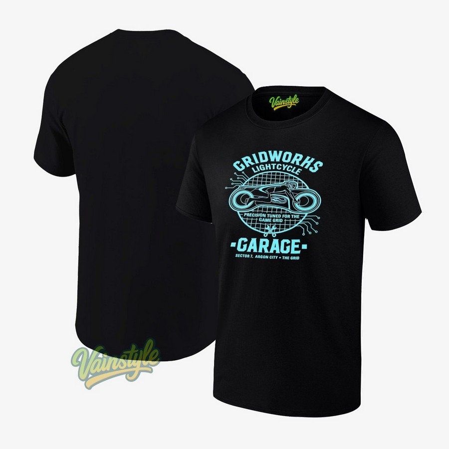 Gridworks lightcycle garage precision tuned for the game grid T-Shirt Gridworks lightcycle garage precision tuned for the game grid T-Shirt