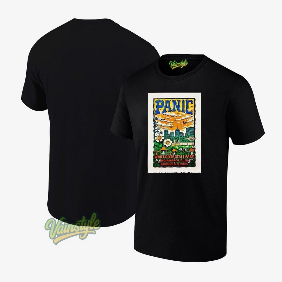 Indianapolis IN Concert Widespread Panic Aug 8-9 2025 Poster Unisex T-Shirt Indianapolis IN Concert Widespread Panic Aug 8-9 2025 Poster Unisex T-Shirt