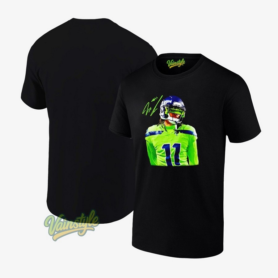 Jaxon Smith-Njigba Seattle Seahawks Signature T-Shirt Jaxon Smith-Njigba Seattle Seahawks Signature T-Shirt