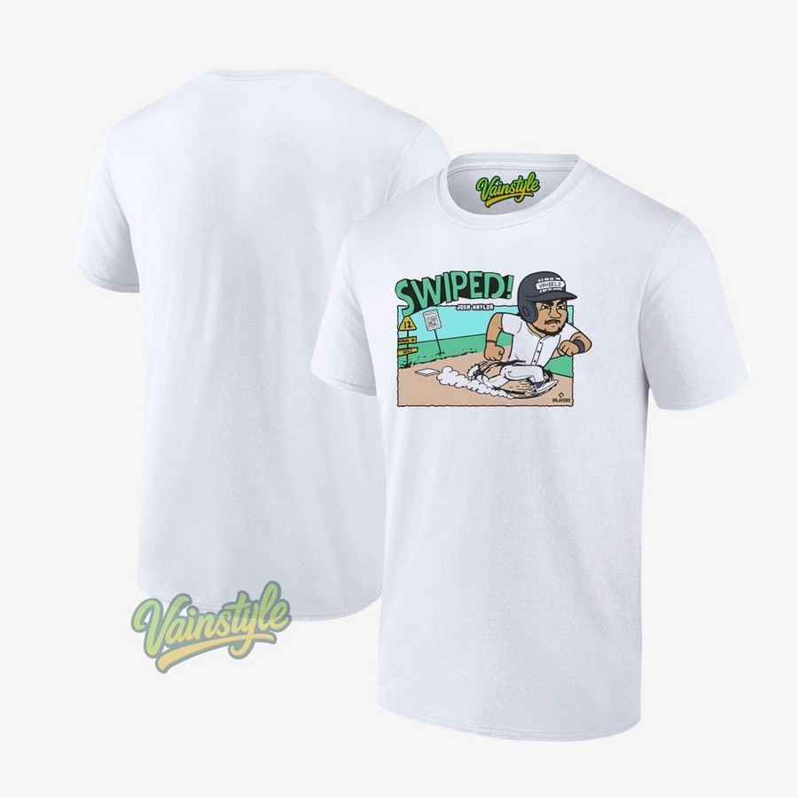 Josh Naylor Swiped Bags Seattle Mariners Caricature T-Shirt Josh Naylor Swiped Bags Seattle Mariners Caricature T-Shirt
