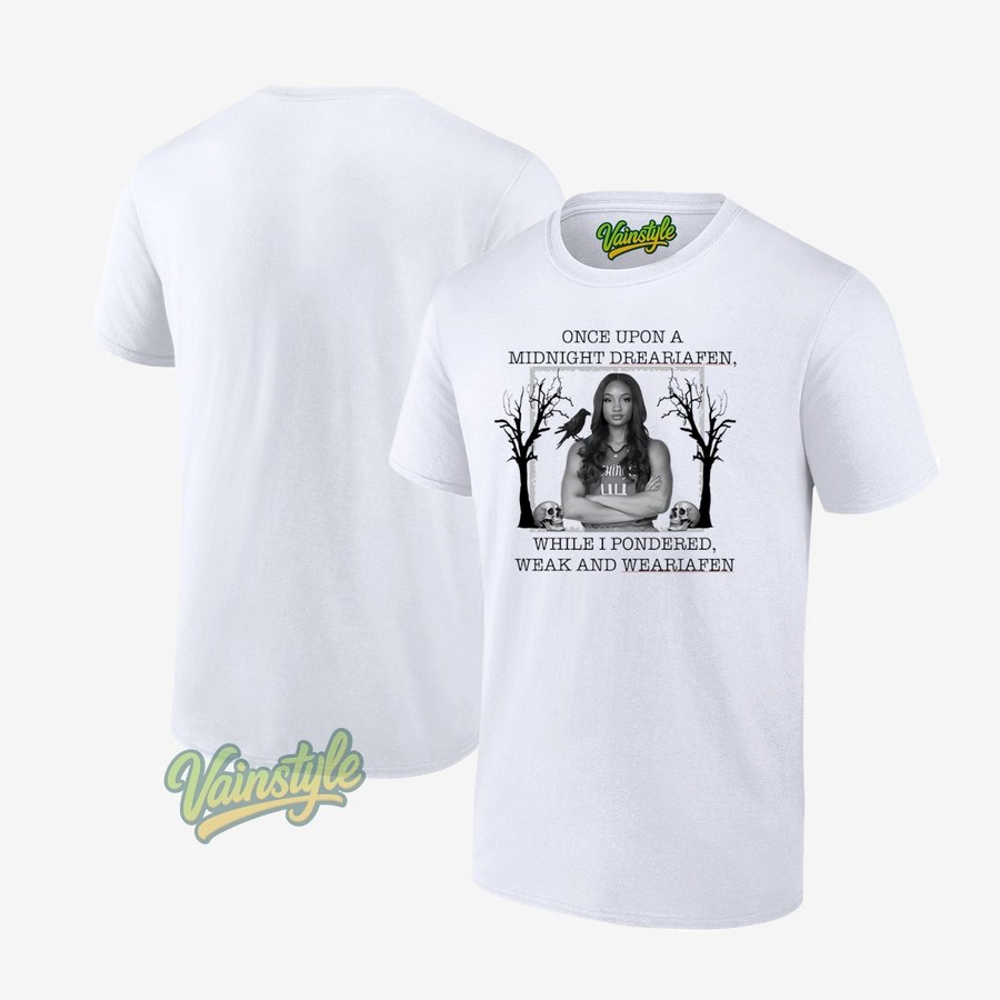 Kiki Iriafen Washington Mystics once upon a midnight dreariafen while I pondered weak and weariafen T-Shirt Kiki Iriafen Washington Mystics once upon a midnight dreariafen while I pondered weak and weariafen T-Shirt