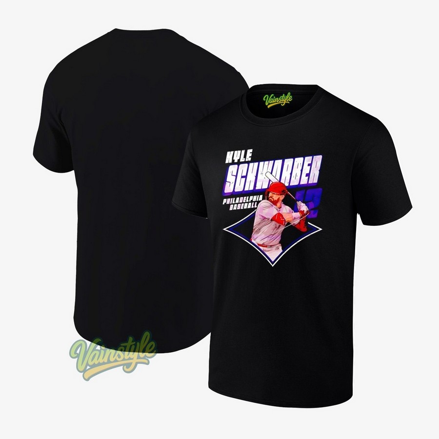Kyle Schwarber Philadelphia Baseball Diamond Graphic T-Shirt Kyle Schwarber Philadelphia Baseball Diamond Graphic T-Shirt