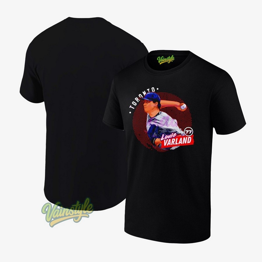 Louie Varland Toronto Blue Baseball T-Shirt Louie Varland Toronto Blue Baseball T-Shirt