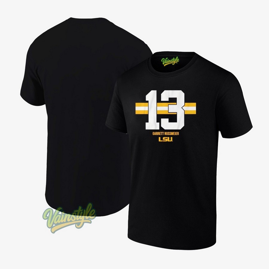 LSU Tigers Football Garrett Nussmeier #13 T-Shirt LSU Tigers Football Garrett Nussmeier #13 T-Shirt