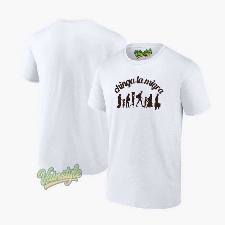 Migrant Silhouette Protest Chinga La Migra T-Shirt Migrant Silhouette Protest Chinga La Migra T-Shirt