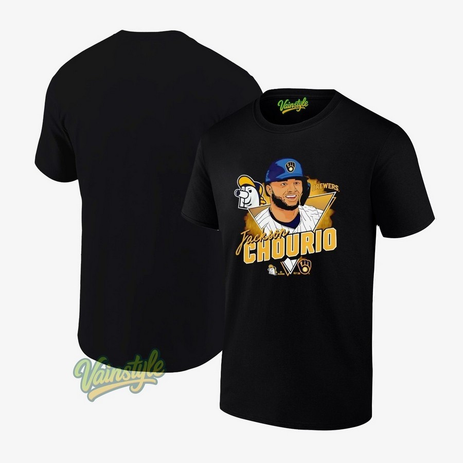 MLB Player Jackson Chourio Milwaukee Brewers T-Shirt MLB Player Jackson Chourio Milwaukee Brewers T-Shirt