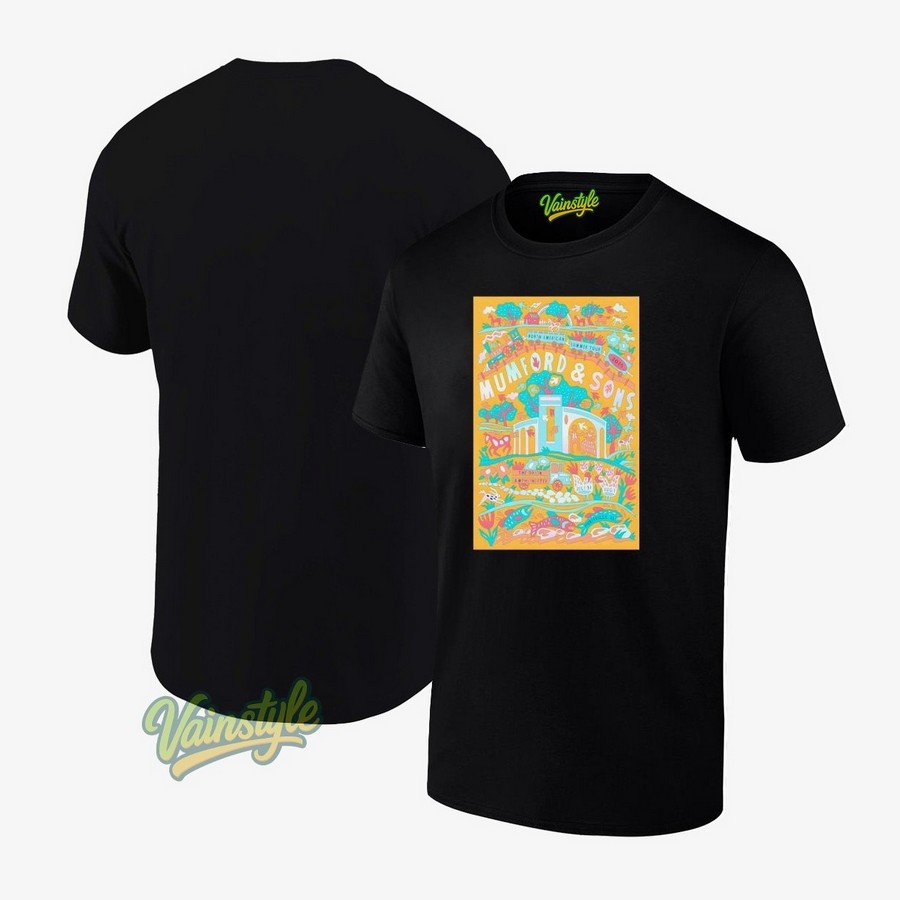 Mumford And Sons North American Summer Tour 2025 Poster T-Shirt Mumford And Sons North American Summer Tour 2025 Poster T-Shirt