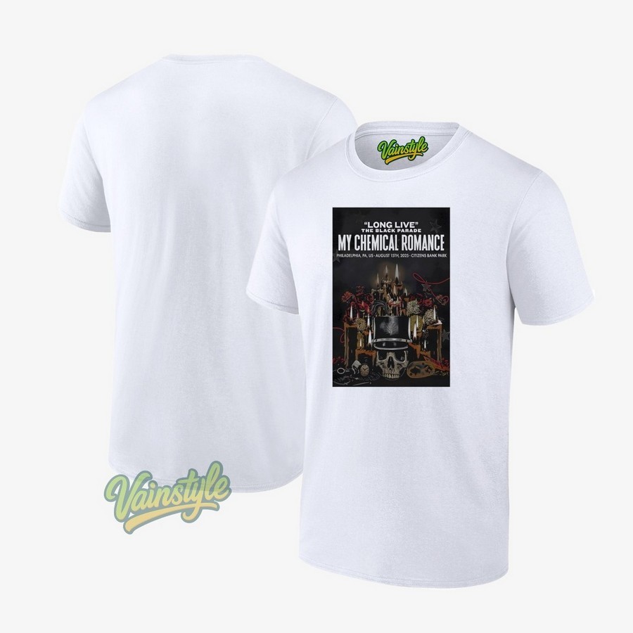 My Chemical Romance Concert Philadelphia PA Aug 15 2025 Poster T-Shirt My Chemical Romance Concert Philadelphia PA Aug 15 2025 Poster T-Shirt